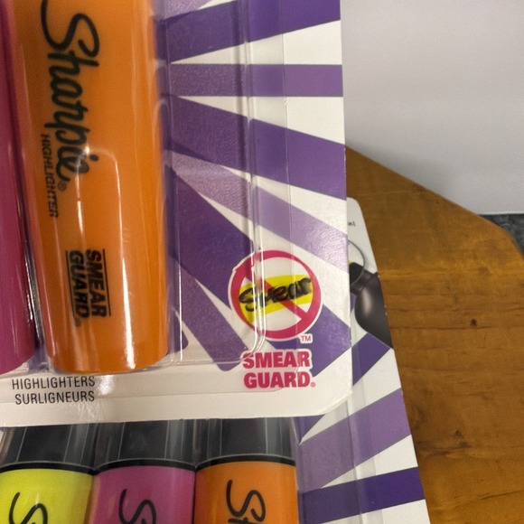 LOT OF 2 Sharpie Clear View Chisel Tip Highlighters, Yellow Orange Pink 3PK - Picture 3 of 8